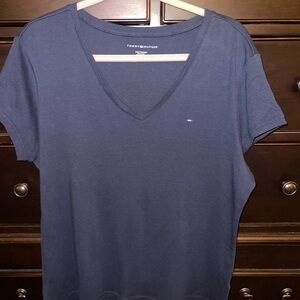 Tommy Hilfiger Navy Blue V-Neck T-Shirt